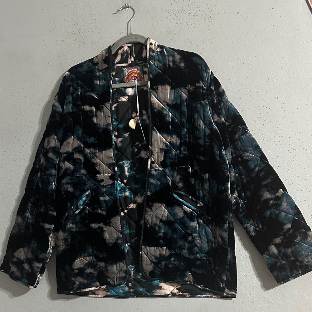 NWT Johnny Was Tia Kimono- Greenridge Tie-Dye Quilted Jacket